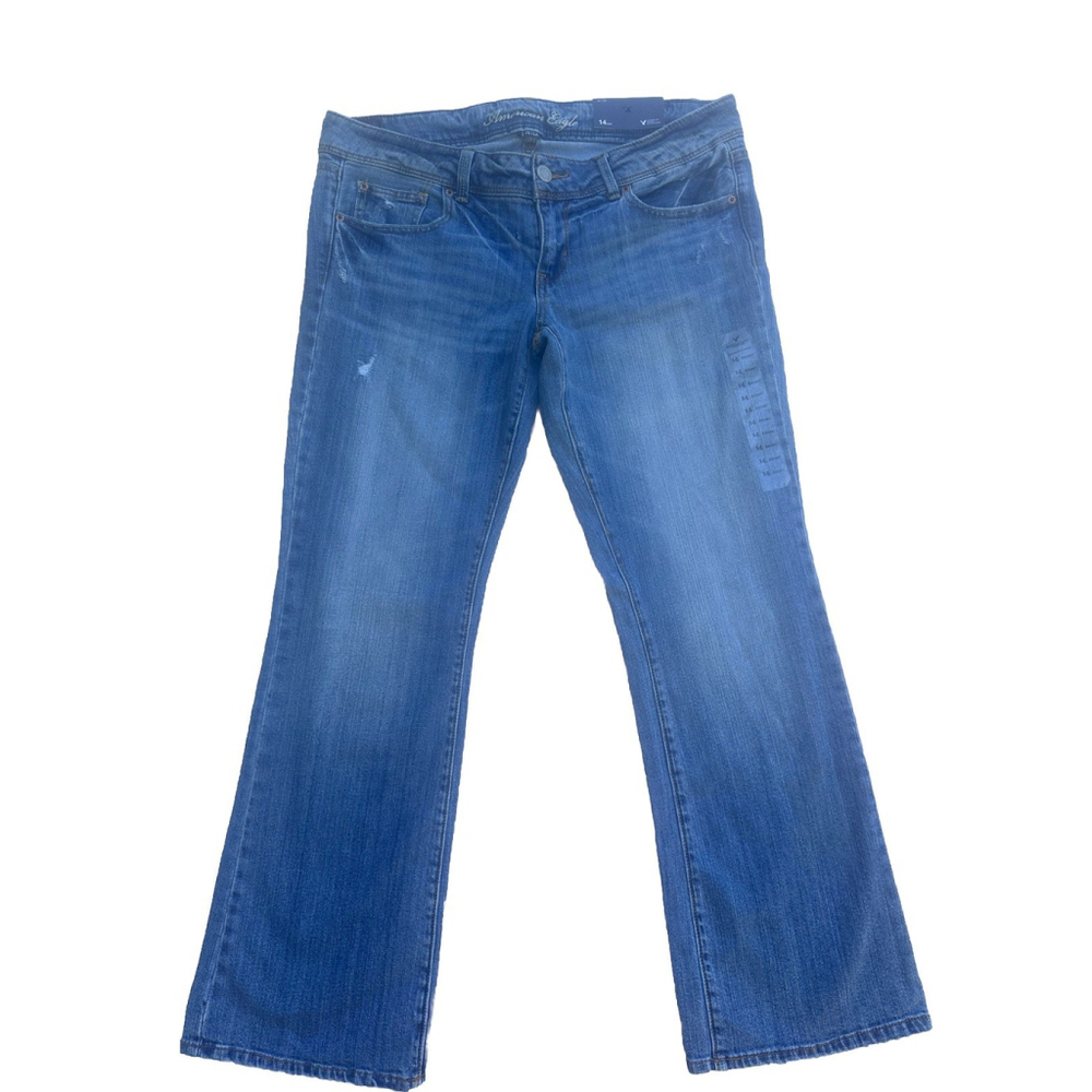 AE American Eagle, Slim Boot Jeans Size 14 Short Stretch